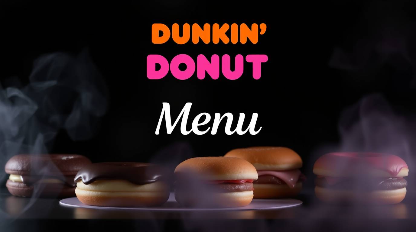 dunkin donut menu with prices in the USA
